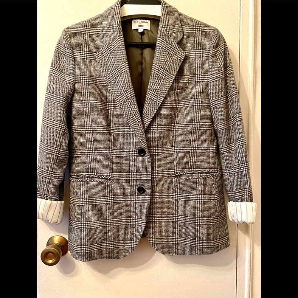 Ines de la Fressange Paris for Uniqlo women tweed jacket, size medium